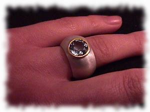 Silber, 750er Gelbgold, Aquamarin